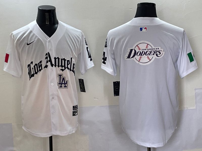 Men Los Angeles Dodgers Blank White Five generations Joint Name 2025 Nike MLB Jersey style 35->los angeles dodgers->MLB Jersey